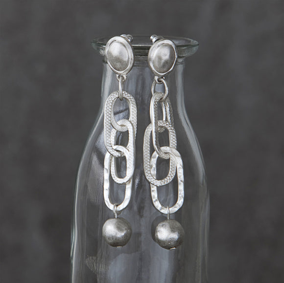 Textured Chain Earrings