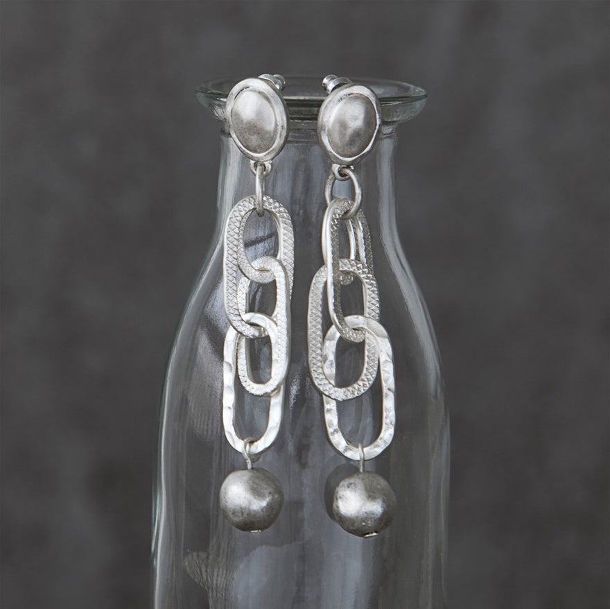 Textured Chain Earrings